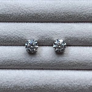 E026 | Large Moissanite Stud Earrings